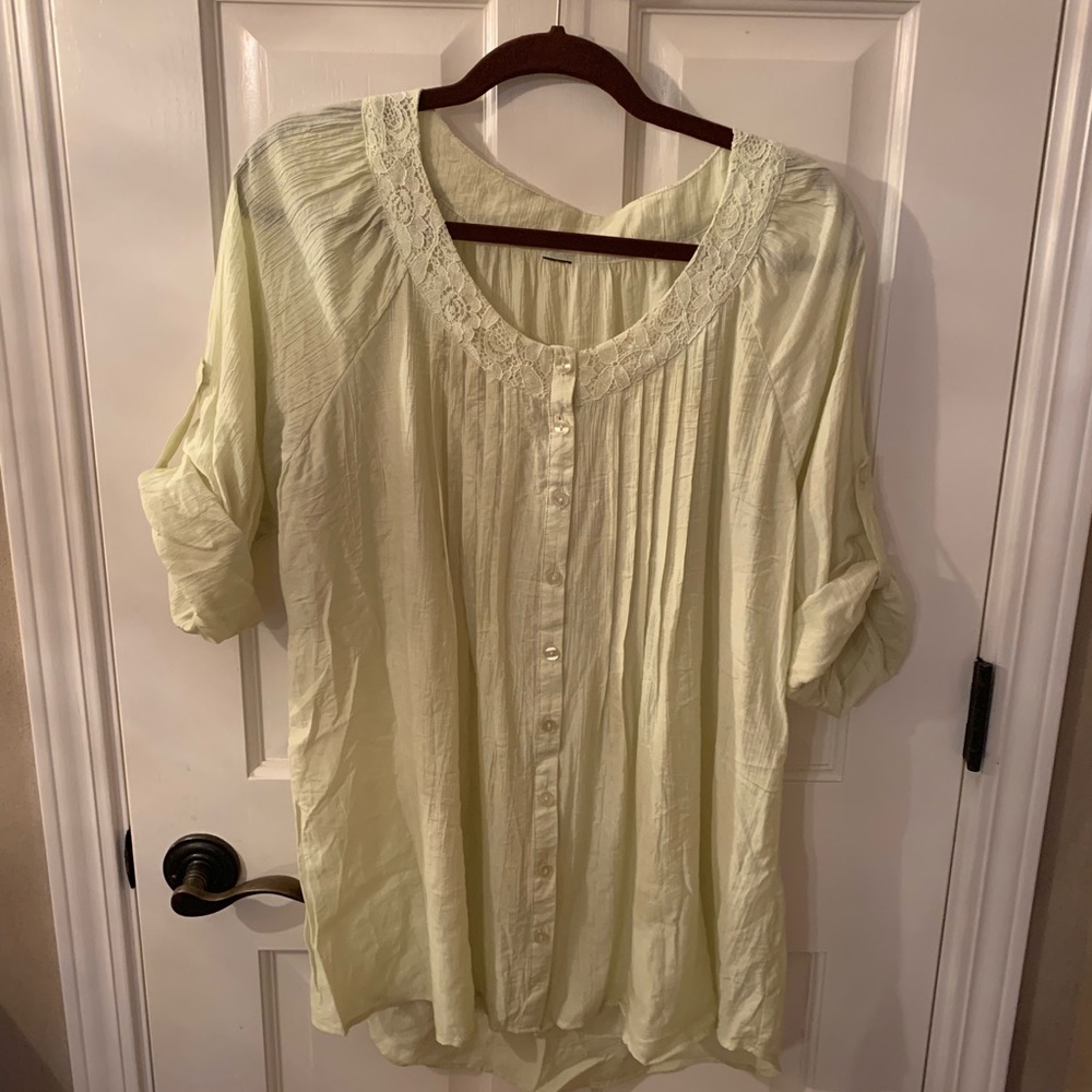 Light green gauze top